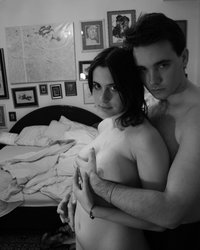 Черно-белые снимки влюбленной пары 9 фотография
