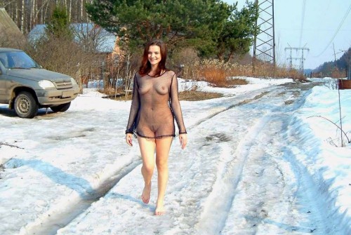 Ню фото голых девушек на снегу
